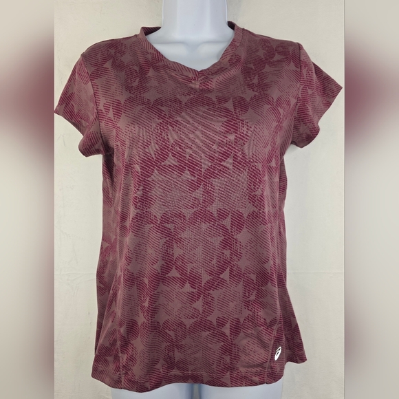 Asics Tops - Asics Women's Athletic Short Sleeve T-Shirt Maroon Size Small BV-2475